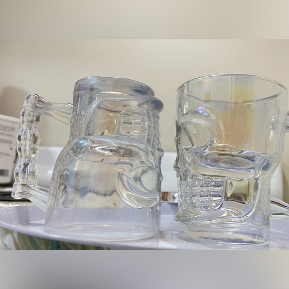Two Chrome Skull Beer Mugs - brand new, perfect condition! - Picture 2 of 3